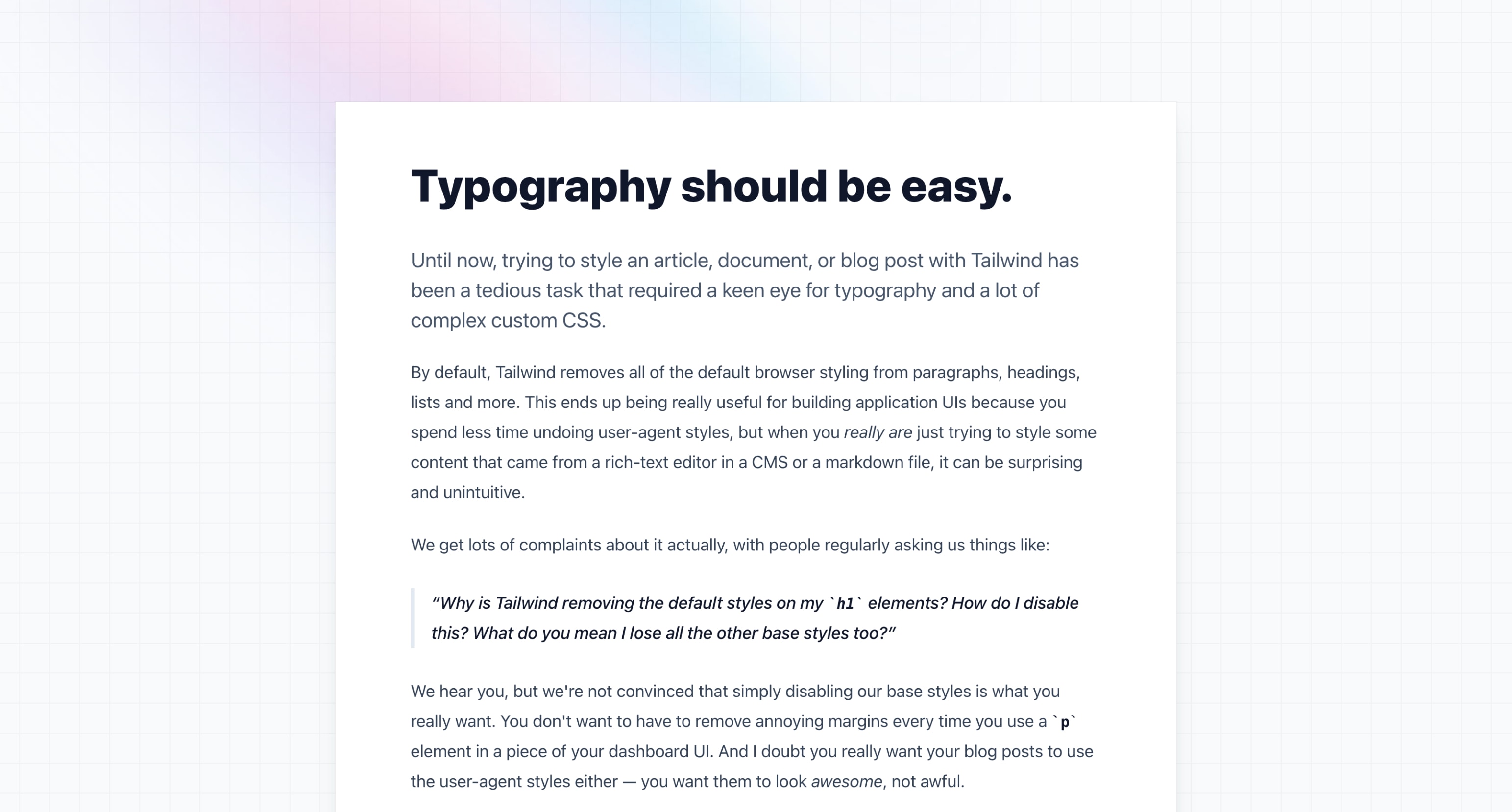 tailwind-plugin-typography